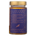 460-g-Glas mit Produktinformationen zum griechischen Thymianhonig von GReat Taste the wealth of the earth, Seitenansicht