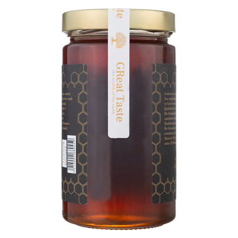 Kastanienhonig im Glas, Rückseite mit Barcode